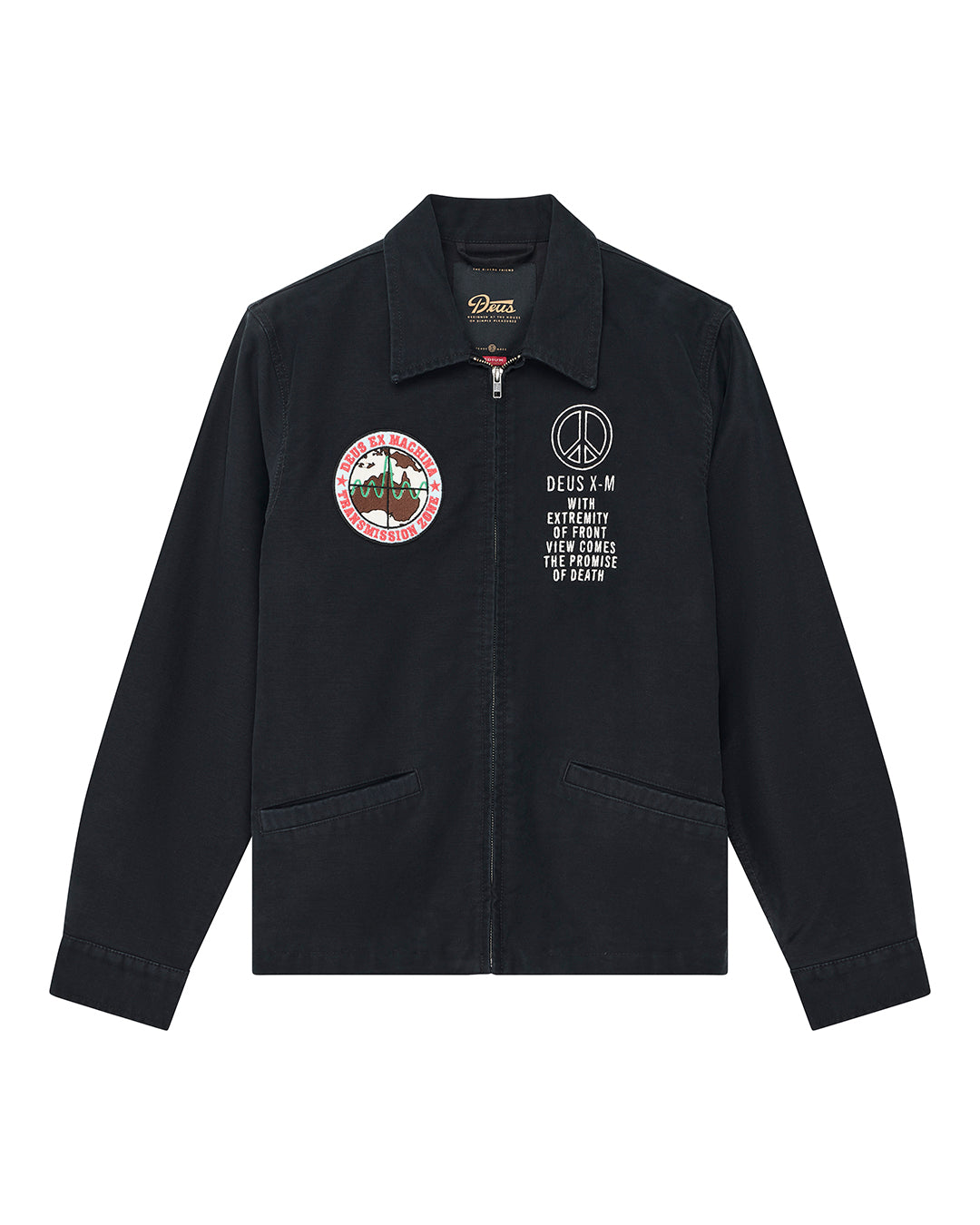 Deus Ex Machina Souvenir Jacket S ブラック Jackets | Deus Ex Machina | Fugazi Souvenir Jacket - Black – Deus