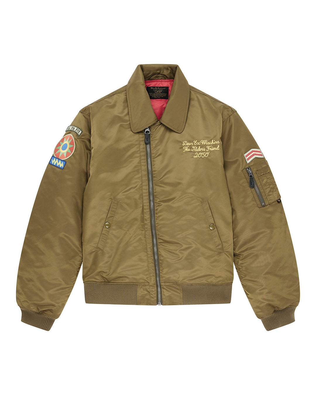 Jackets | Deus Ex Machina | Monty Flight Jacket - Olive Green