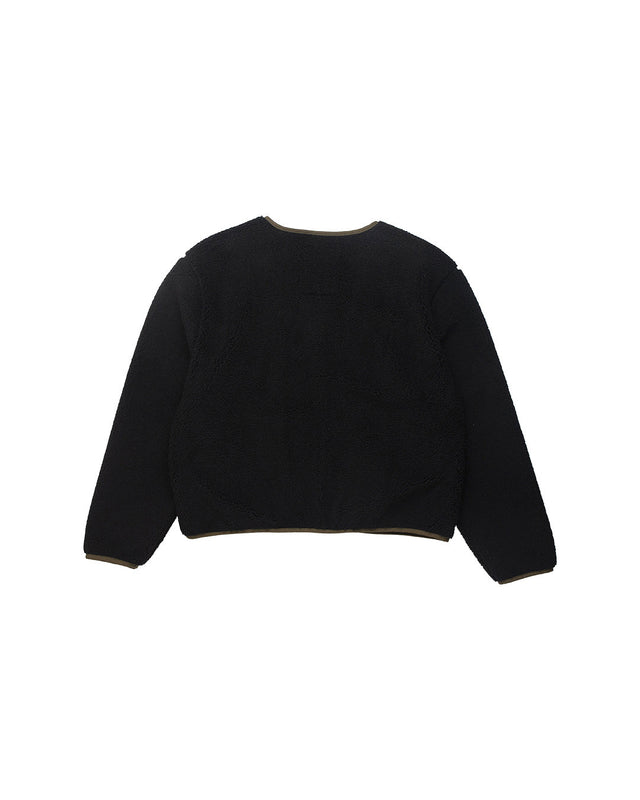 Ada Fleece Jacket (Oversized Fit) - Black