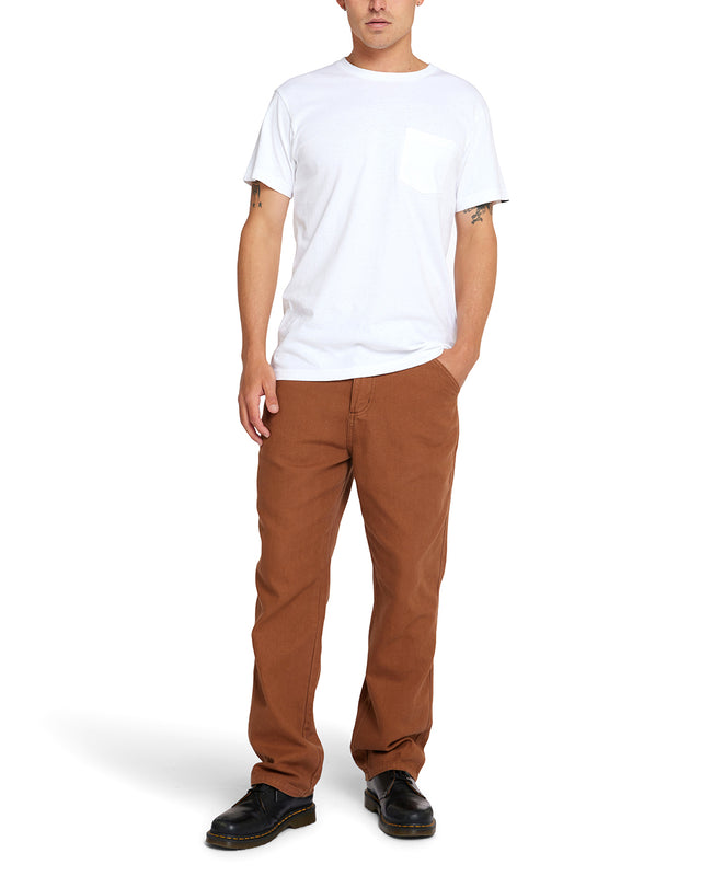 Too Busy To Work Pant - Toffee Brown
