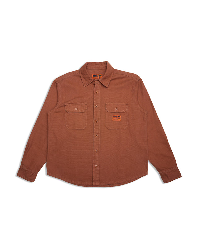 Too Busy Canvas Shirt - Toffee Brown