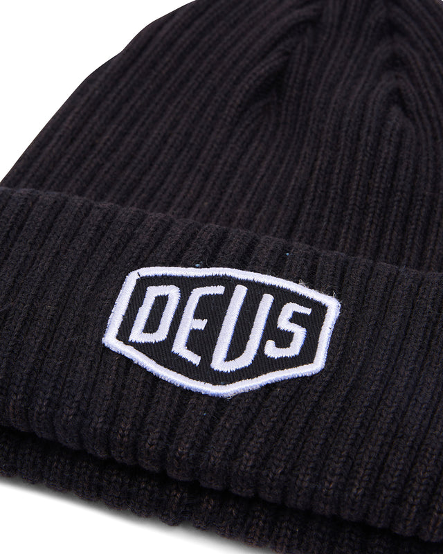 Garment Dyed Shield Beanie - Anthracite