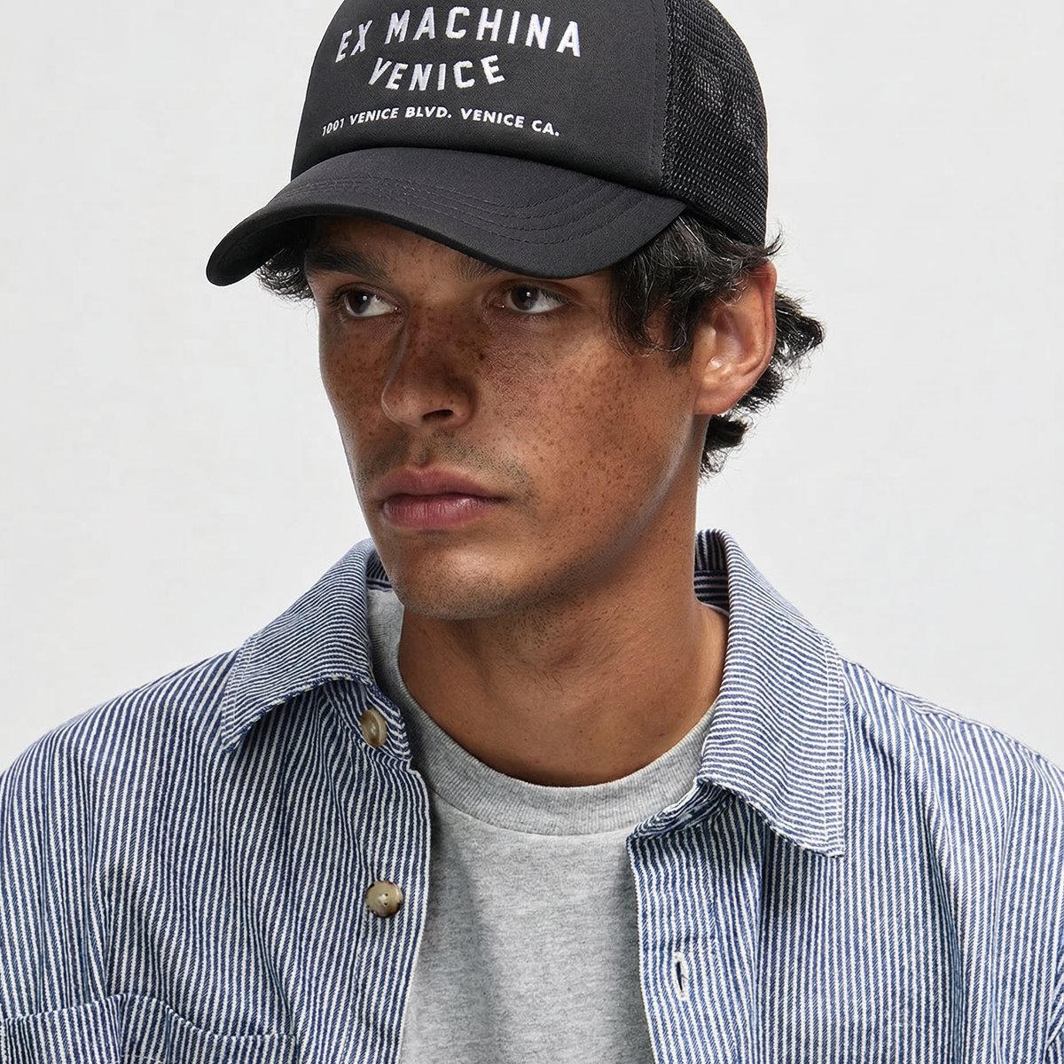 Hat | Deus Ex Machina | Venice Address Trucker – Deus Ex Machina