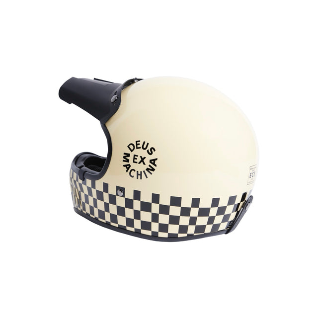 Checker Helmet - Vintage White