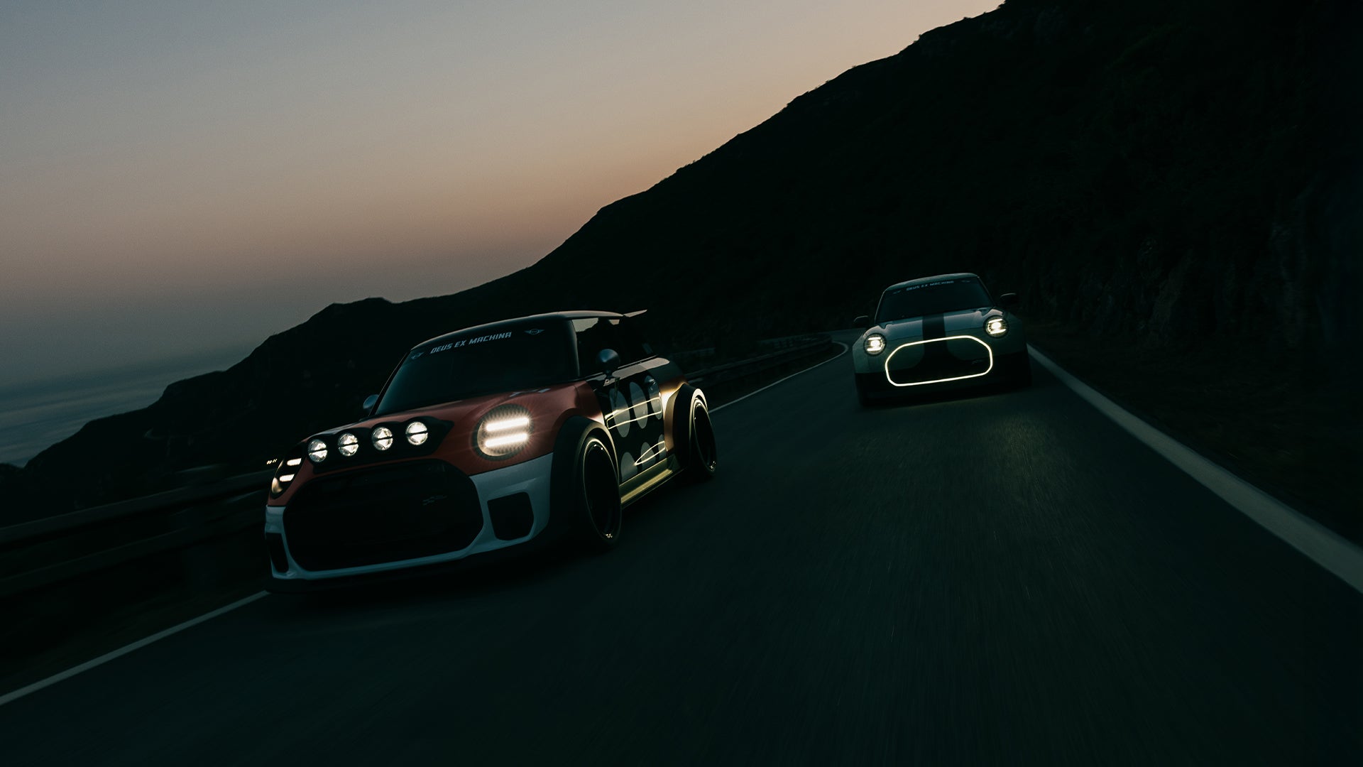 With deep respect for craftsmanship, culture, and the communities that shape them, the partnership between MINI John Cooper Works and Deus Ex Machina comes to life through two customised one-off cars - rolling expressions of a lifestyle where a love of speed meets creativity and considered design.