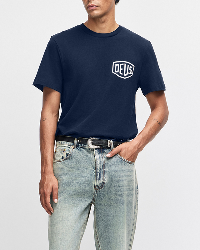 Camperdown Address Tee Navy, View 1