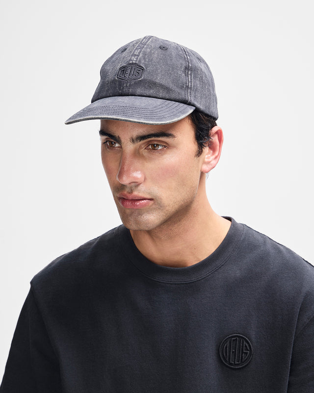 Shield Garment Dyed Dad Cap - Black