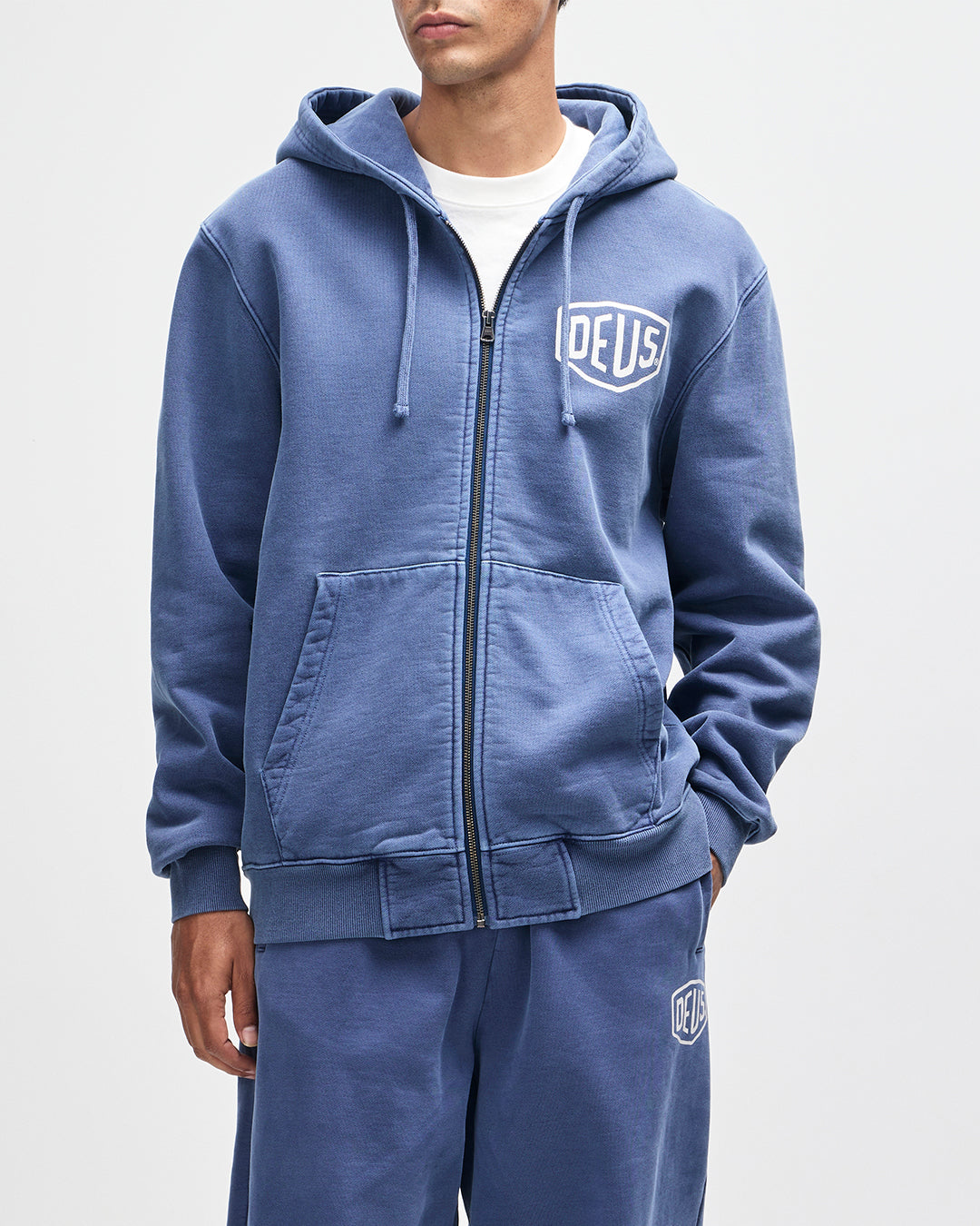 Sweaters | Deus Ex Machina | Shield Garment Dyed Zip Hoodie