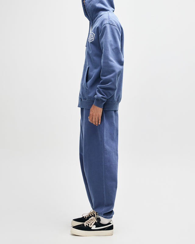 Shield Garment Dyed Zip Hoodie - Mechanic Blue