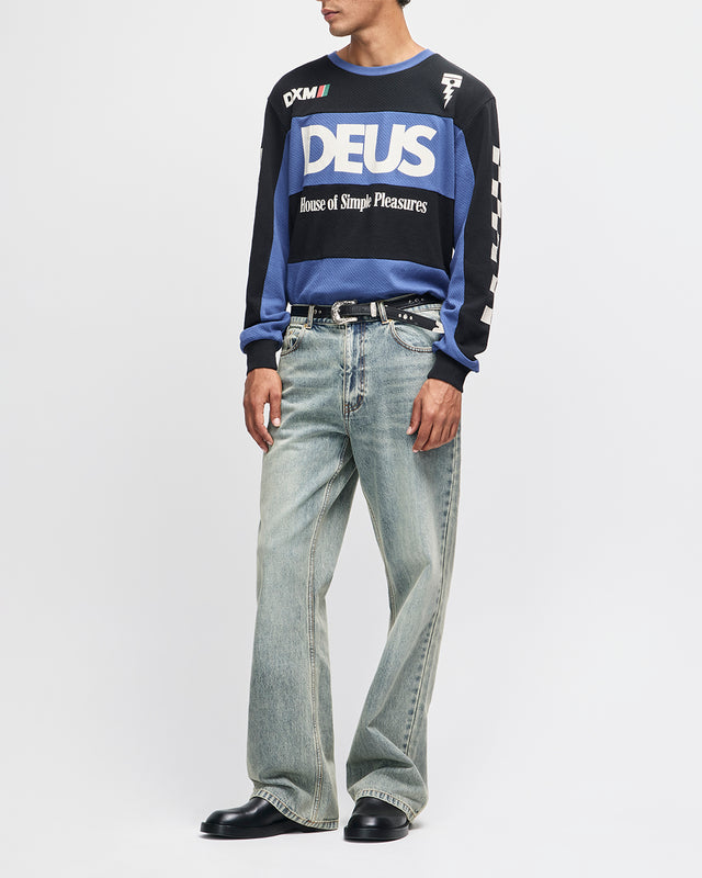 Vilander Moto Jersey - Mechanic Blue Combo