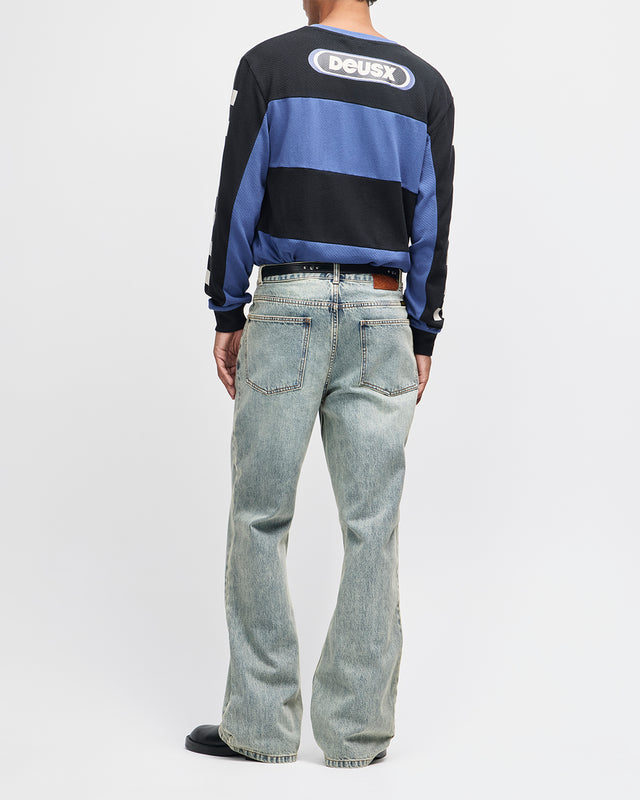 Vilander Moto Jersey - Mechanic Blue Combo