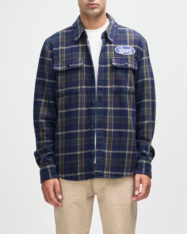 D261MSH304-VacayCheckShirt-Navy