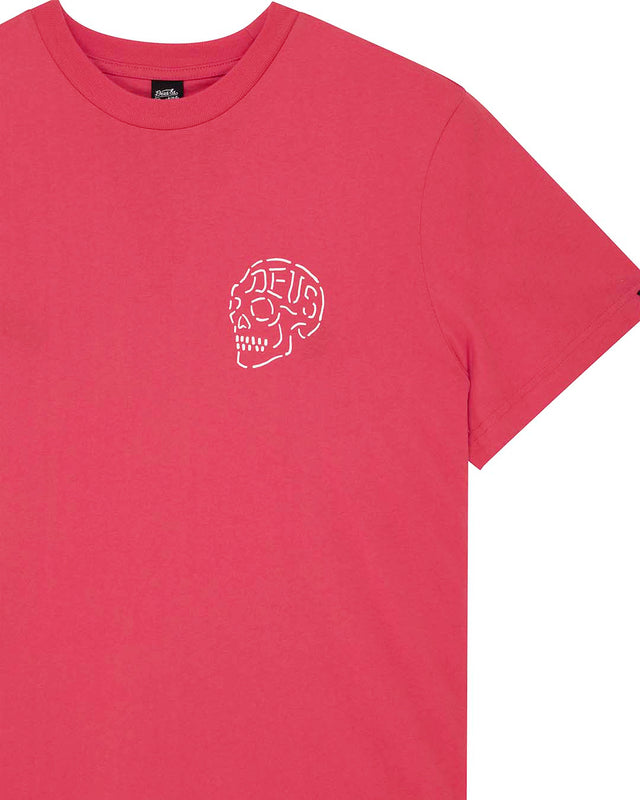Venice Skull Tee - Melon Red