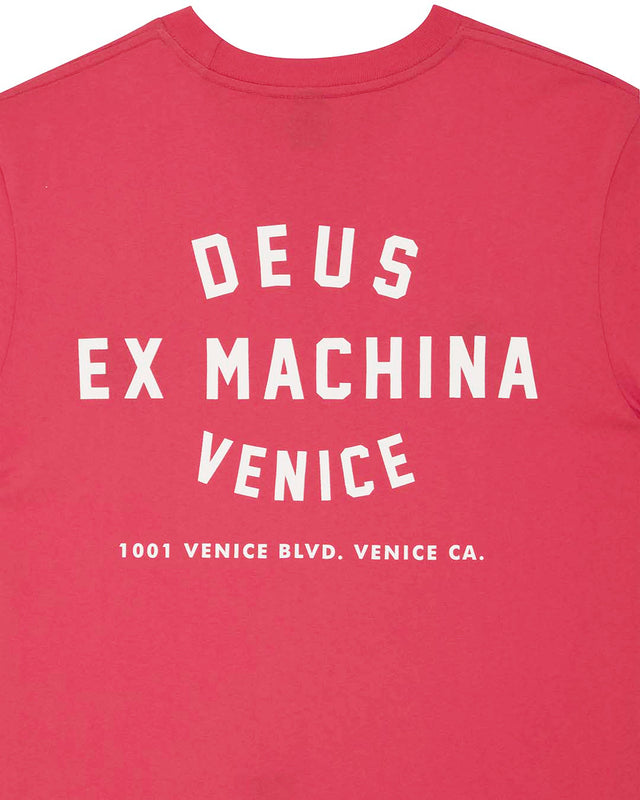 Venice Skull Tee - Melon Red