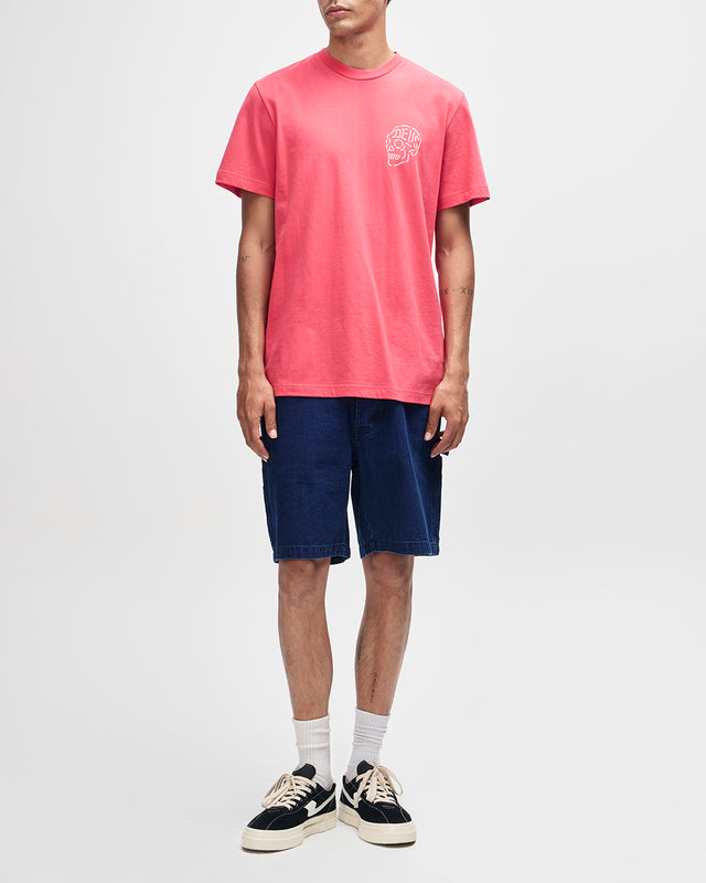 Venice Skull Tee - Melon Red