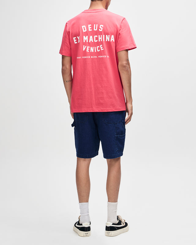 Venice Skull Tee - Melon Red