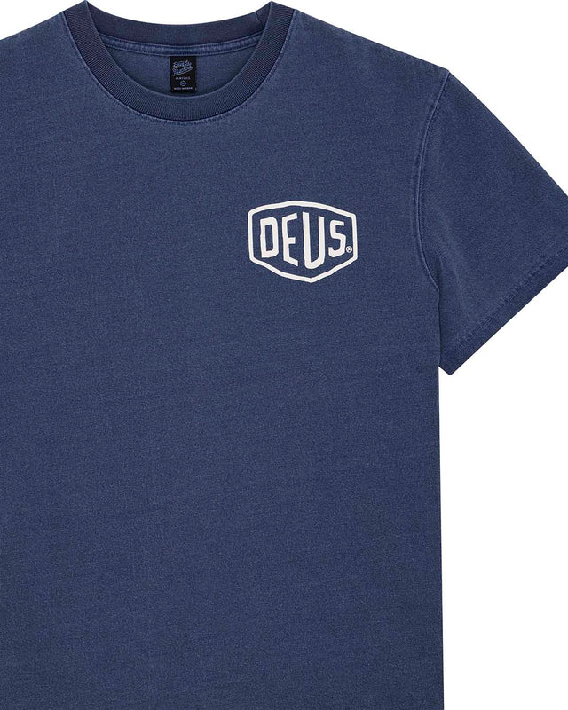 Shield Garment Dyed Tee - Mechanic Blue