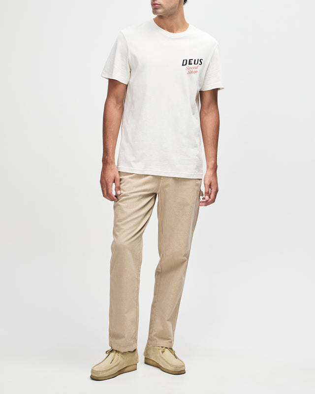 Dogleg Tee - Dirty White