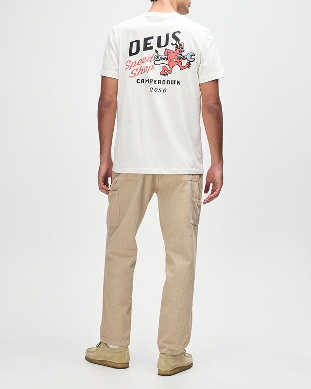 Dogleg Tee - Dirty White