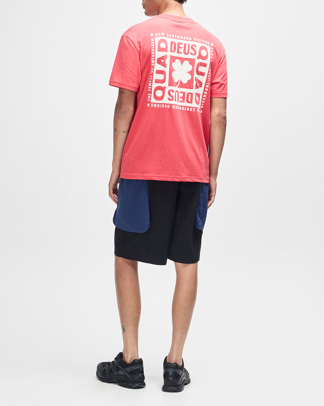 Quad Tee - Melon Red