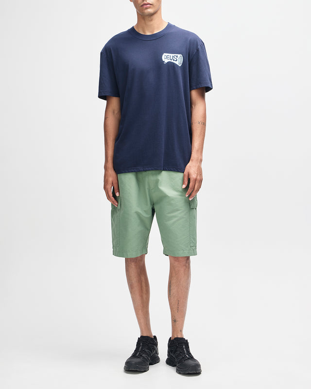 Log Tee - Mechanic Blue