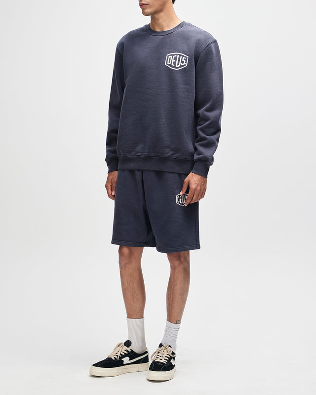 Shield Garment Dyed Track Short - Black