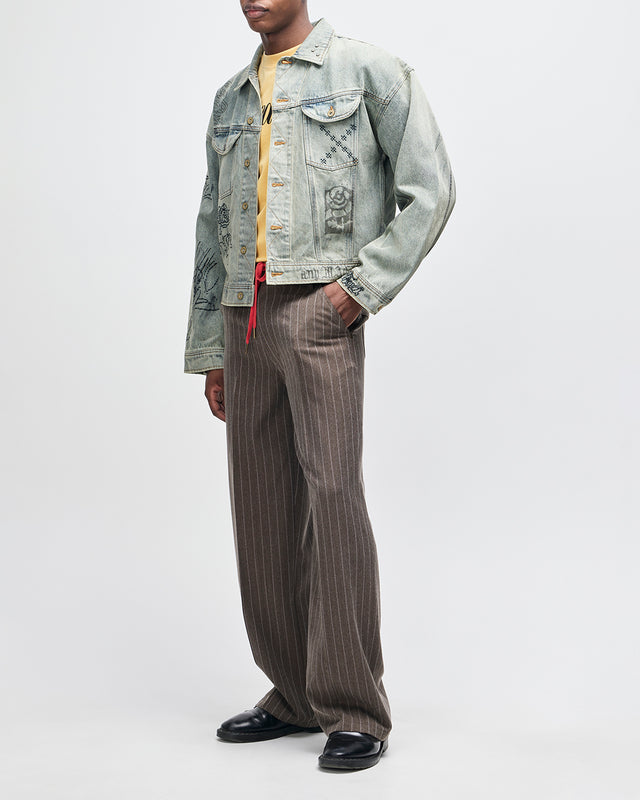 Hear & Now Stripe Pant - Gravel Grey