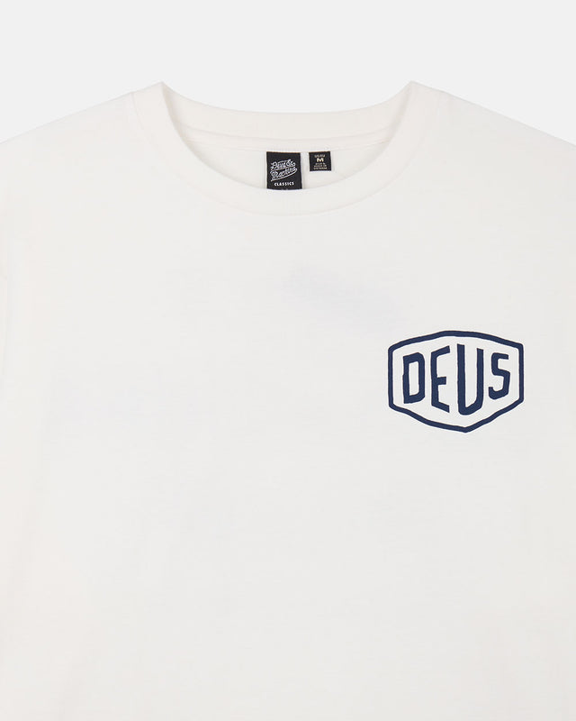 Milano College Address Ls Tee - White
