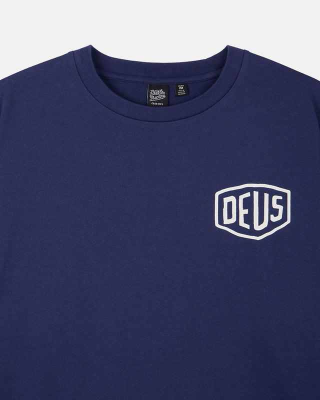 Milano College Address Ls Tee - Blue