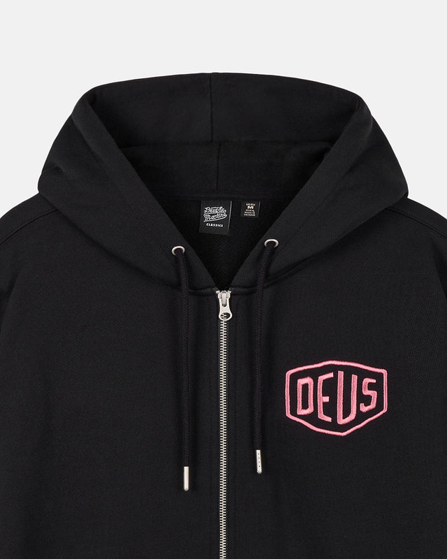 Tokyo College Address Zip Hoodie - Black