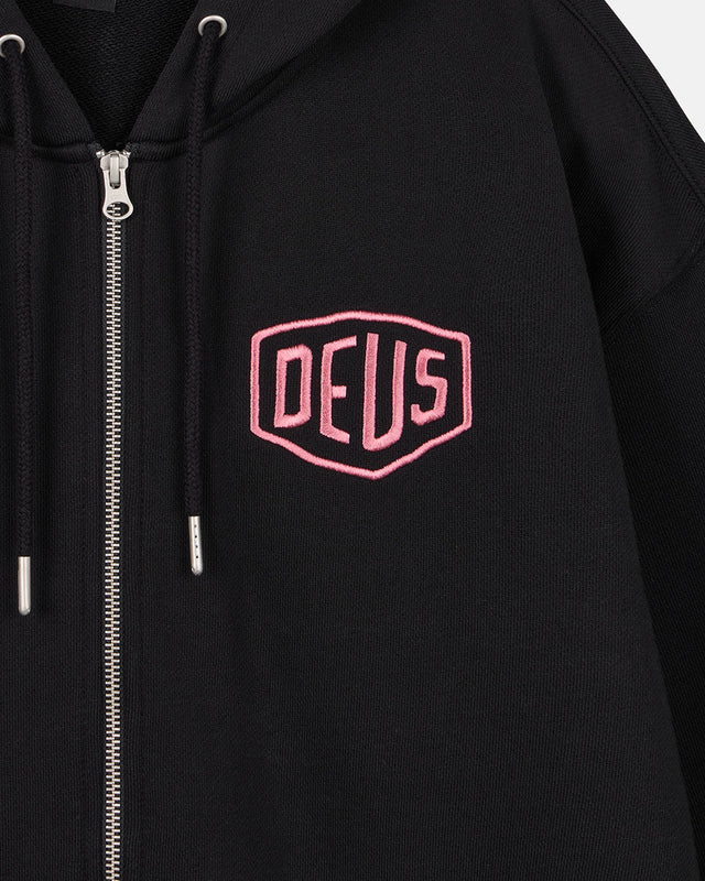 Tokyo College Address Zip Hoodie - Black