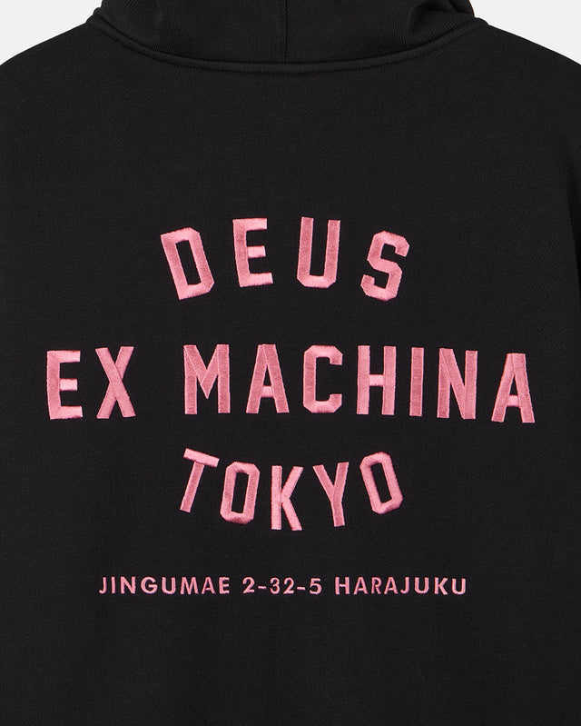 Tokyo College Address Zip Hoodie - Black