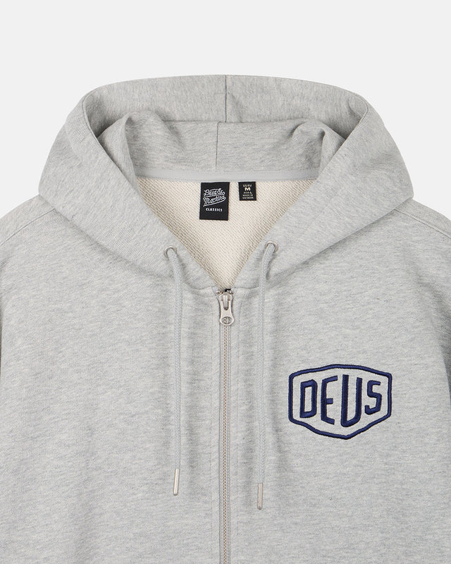 Milano College Address Zip Hoodie - Grey Marle