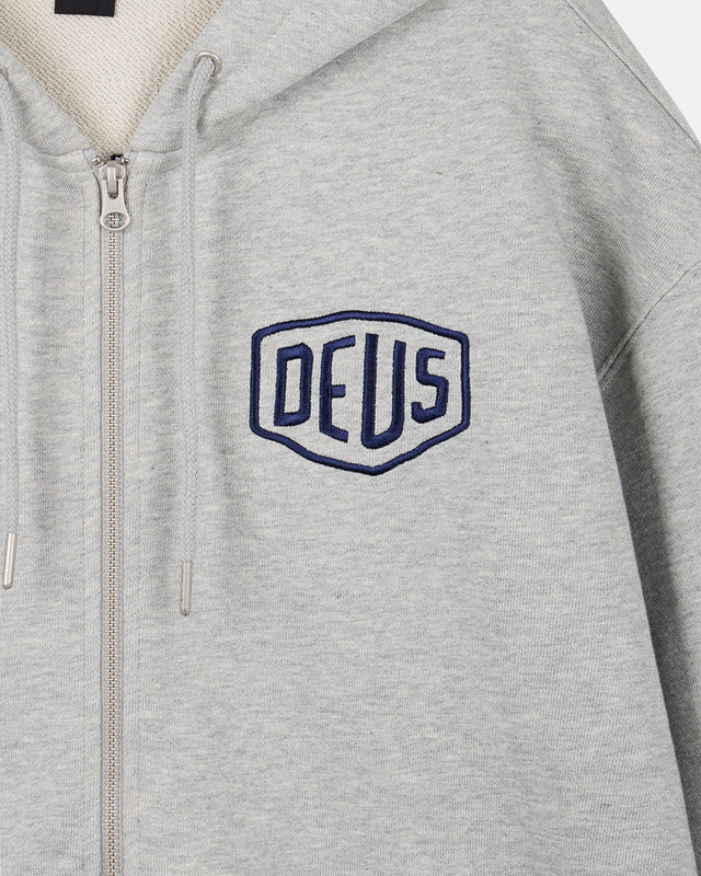 Milano College Address Zip Hoodie - Grey Marle