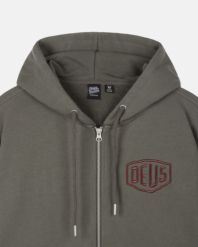 Bordeaux College Address Zip Hoodie - Charcoal
