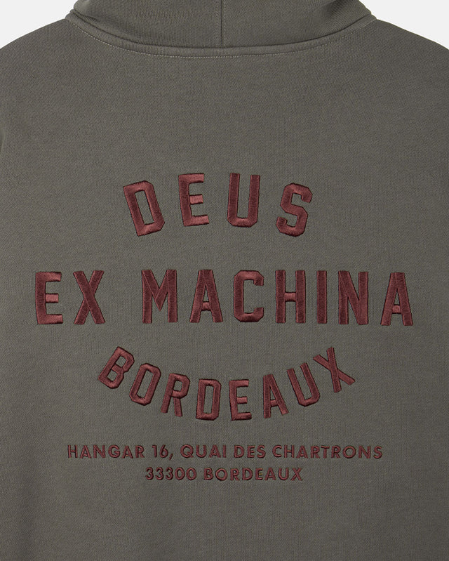 Bordeaux College Address Zip Hoodie - Charcoal