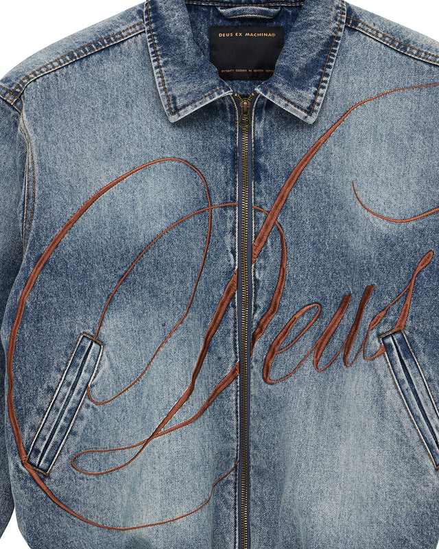 Grand Raid Denim Bomber - Stonewash Indigo