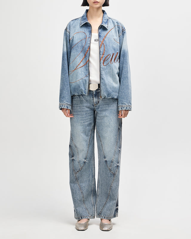 Grand Raid Denim Bomber - Stonewash Indigo