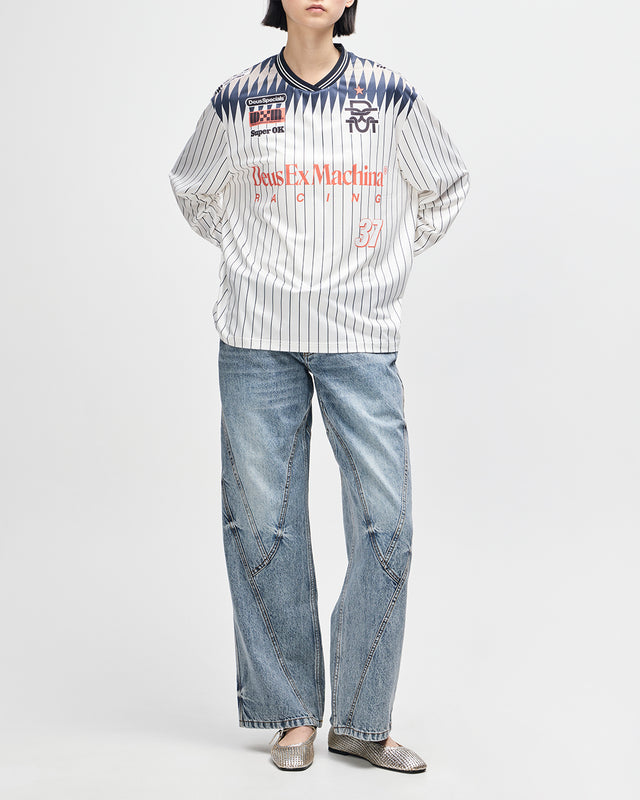 Arrii Moto Jersey - Flame Whisper White