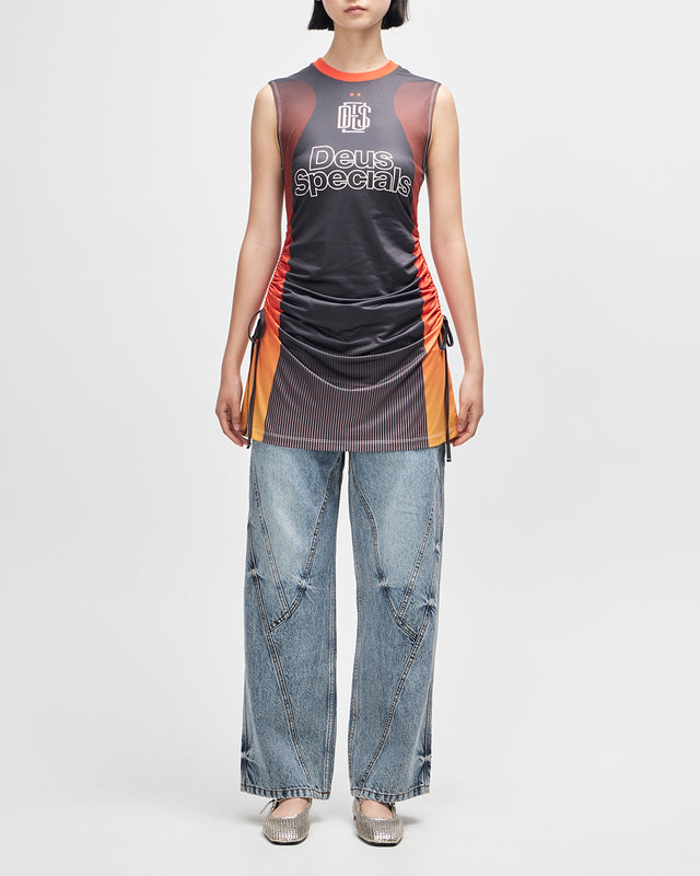 De Soleil Moto Dress - Java Sunset