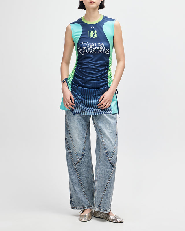 De Soleil Moto Dress - Lime Sunset