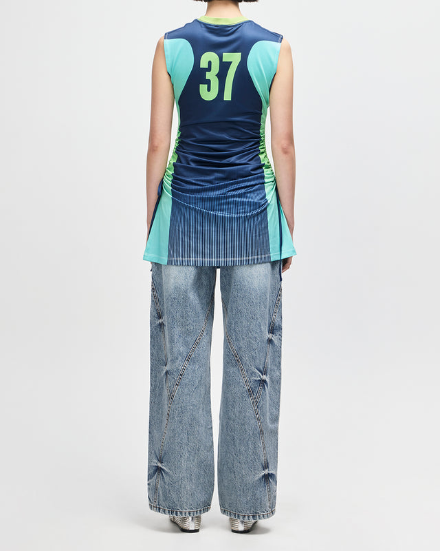 De Soleil Moto Dress - Lime Sunset