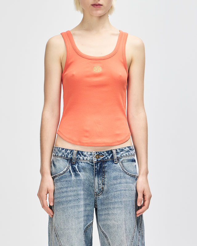 June Shield Tank - Flame Orange
