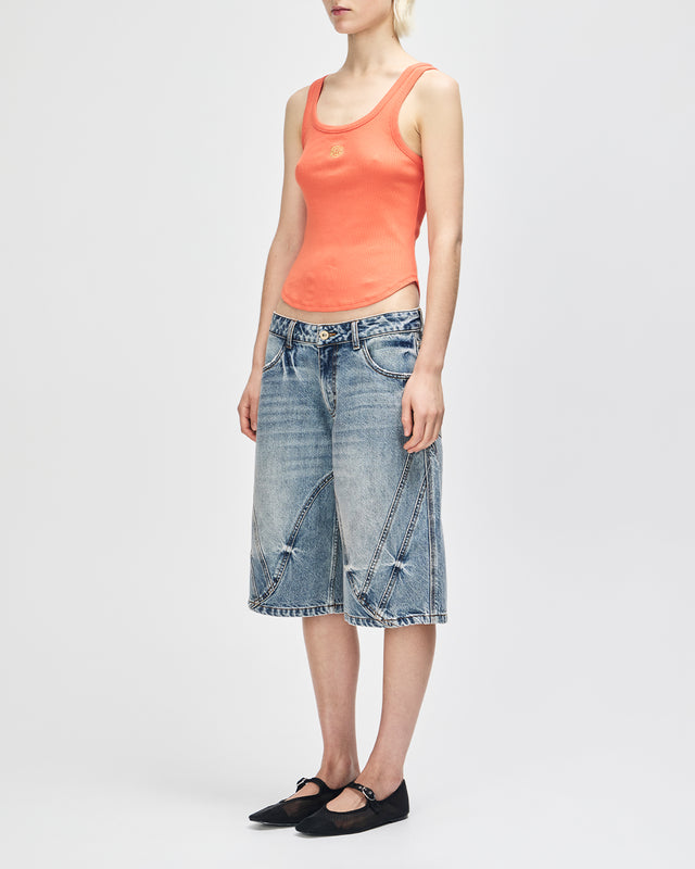 June Shield Tank - Flame Orange