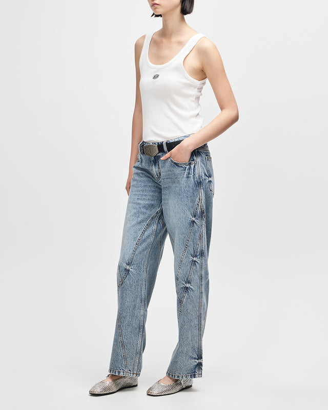 June Shield Tank - Vintage White