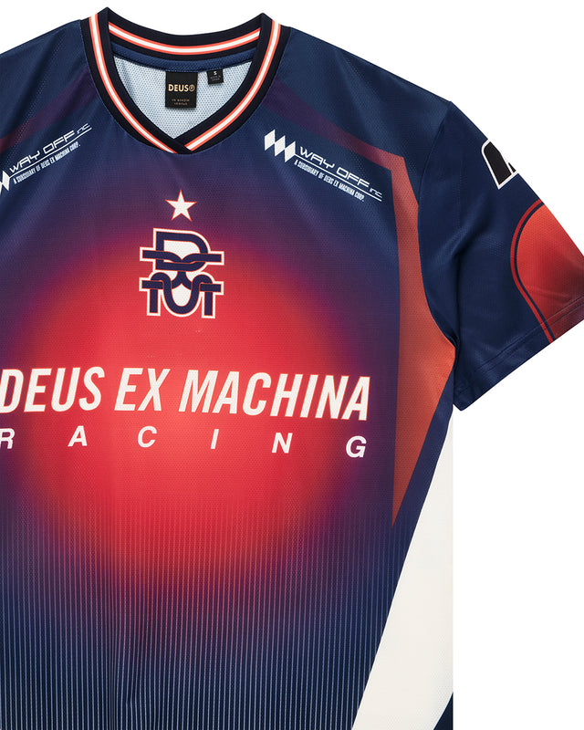 Peak Moto Tee - Oceana Flame