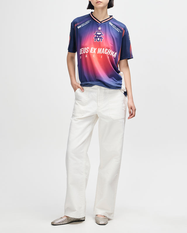 Peak Moto Tee - Oceana Flame