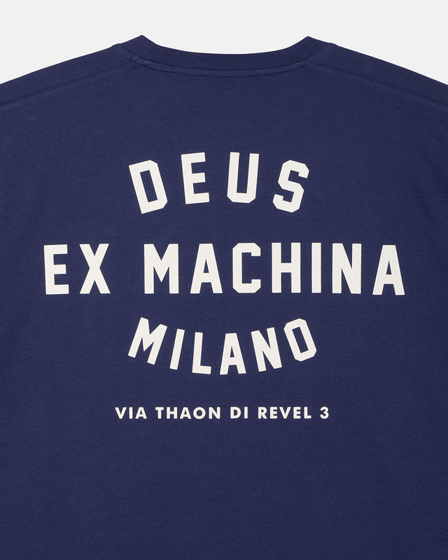 Milano College Address Tee - Blue