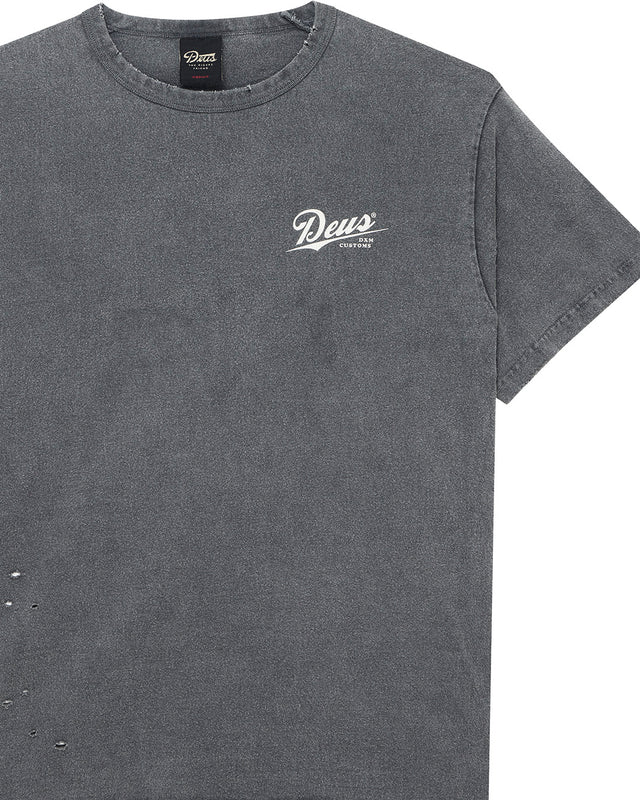 Damaged Dyed Tee - Charcoal