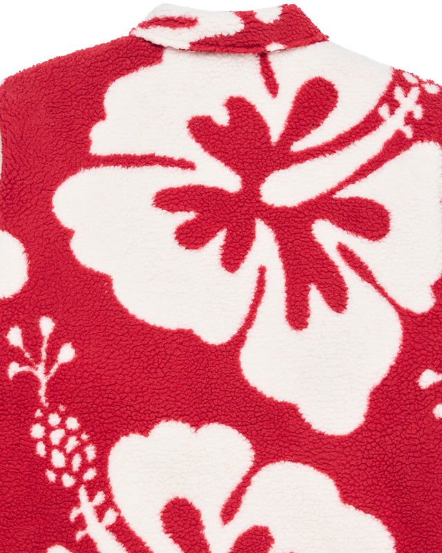 Oahu Sherpa Jacket - Cherry Red
